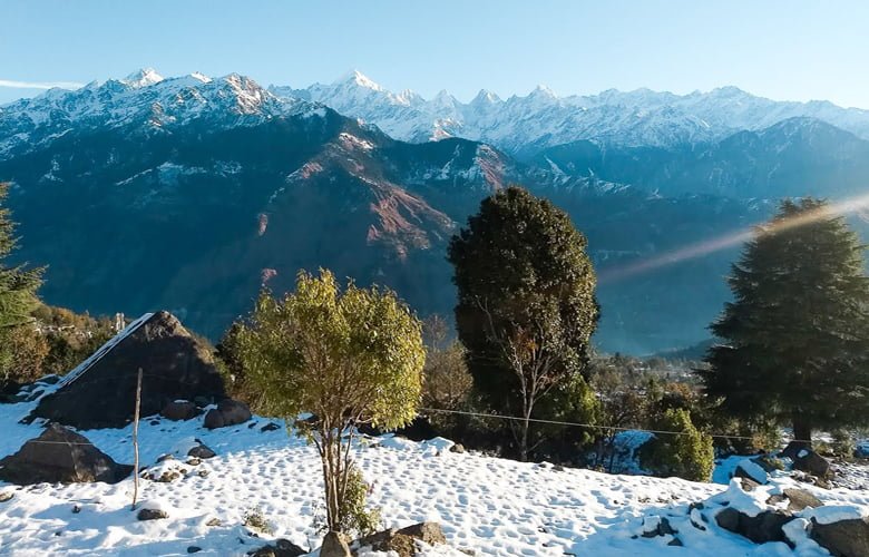 Serene New Year Celebration in Uttarakhand"