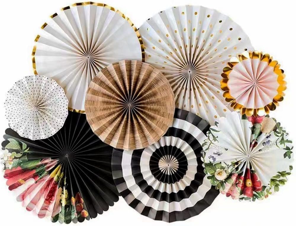 Paper flower hanging fans for Diwali decor 2024, best festive decorations, budget-friendly home decor ideas, colorful hanging fans, unique paper crafts for celebrations